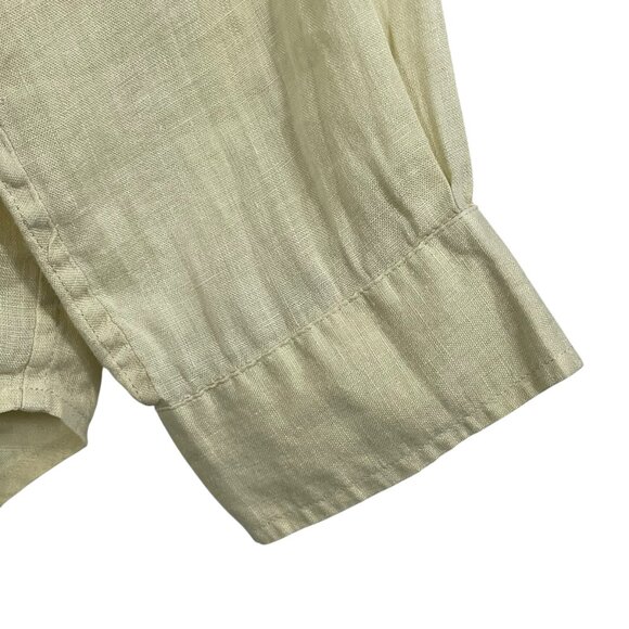 Eddie Bauer 100% Linen Button-Up Shirt Womens M Cream Hong Kong - Picture 6 of 8
